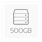 500 GB 2.5″ SSD (Seq. Lees: 560 MB/s, Schrijf: 530 MB/s)