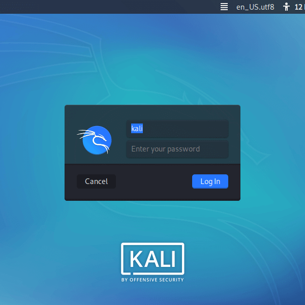 Login To Kali Linux