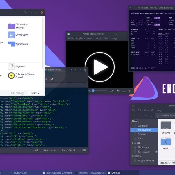 Endeavouros Xfce4 Laptop